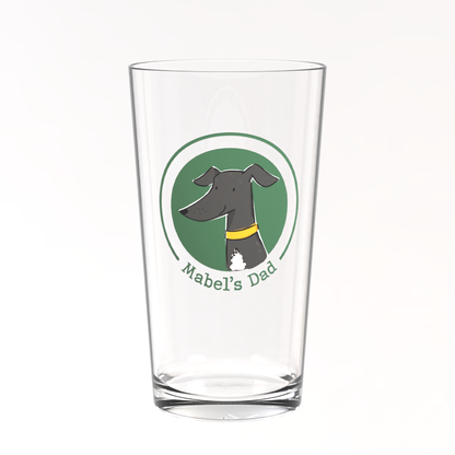 Personalised Sighthound Pint Glass - Mabel's Dad