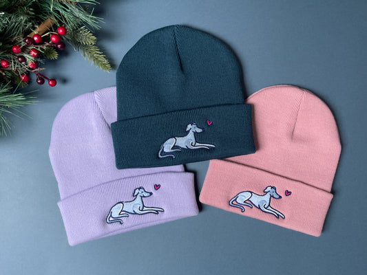 Blue Embroidered Sighthound Beanie