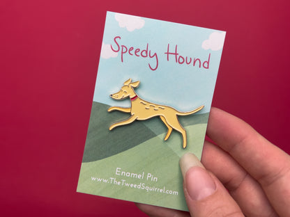 Fawn Running Hound Pin