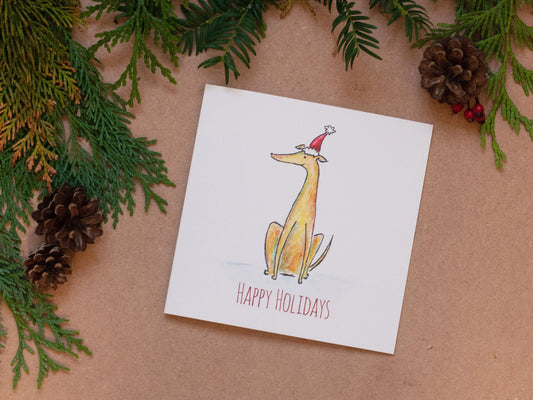 Fawn Sighthound Christmas Card