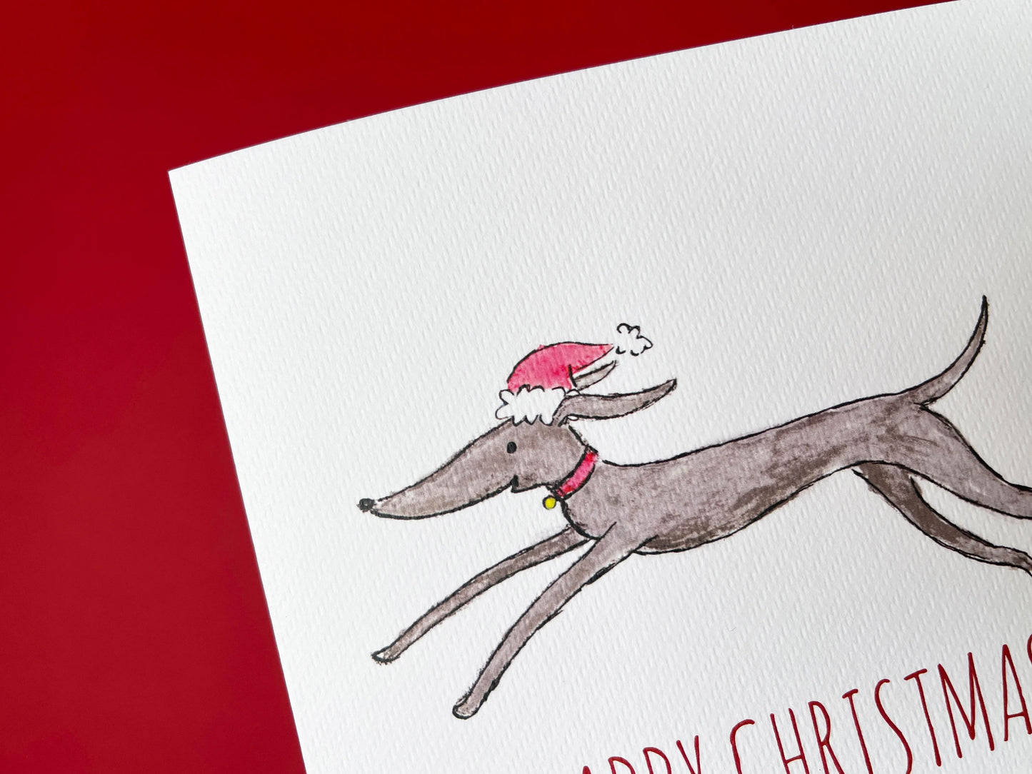 Speedy Sighthound Christmas Card