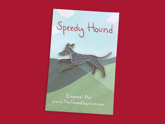 Grey Speedy Hound Pin