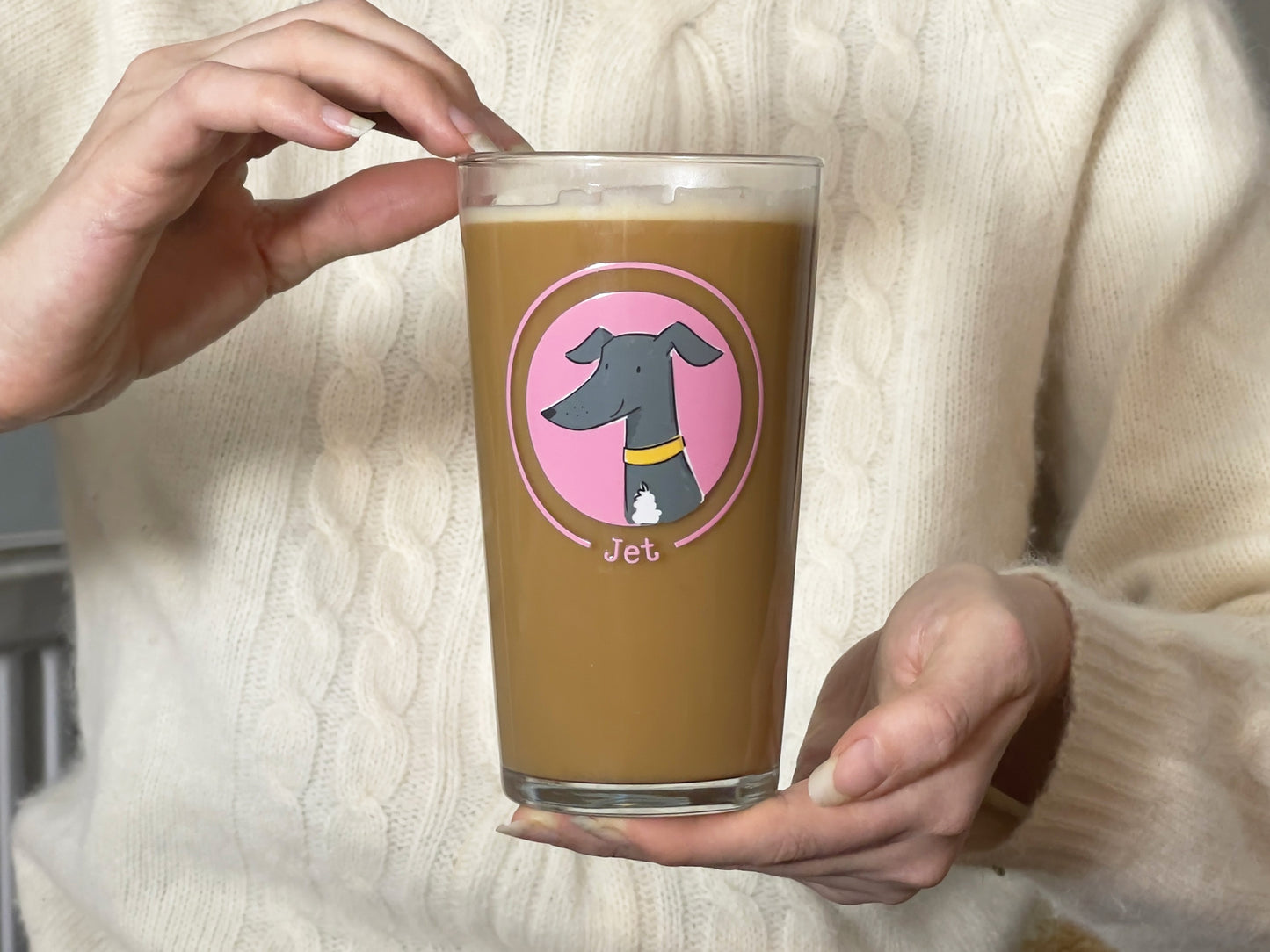 Personalised Sighthound Pint Glass