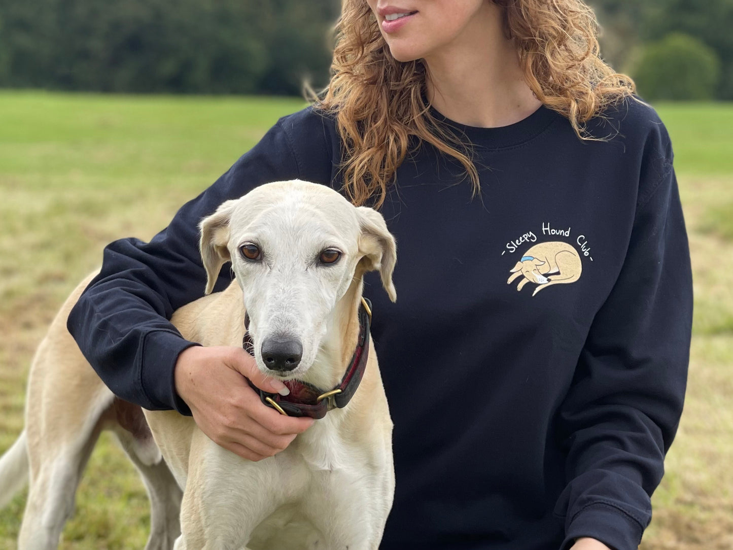 Fawn Sleepy Hound sweatshirt