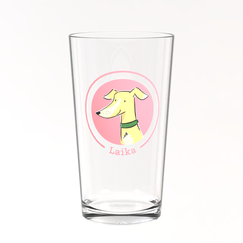 Personalised Sighthound Pint Glass - Laika